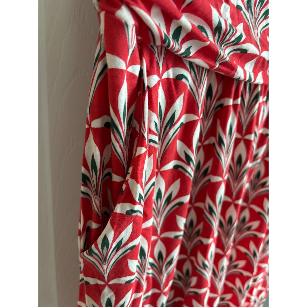 Boden Sleeveless Wrap Front Dress – Size 4 – Watermelon Red Floral Print - Picture 7 of 10